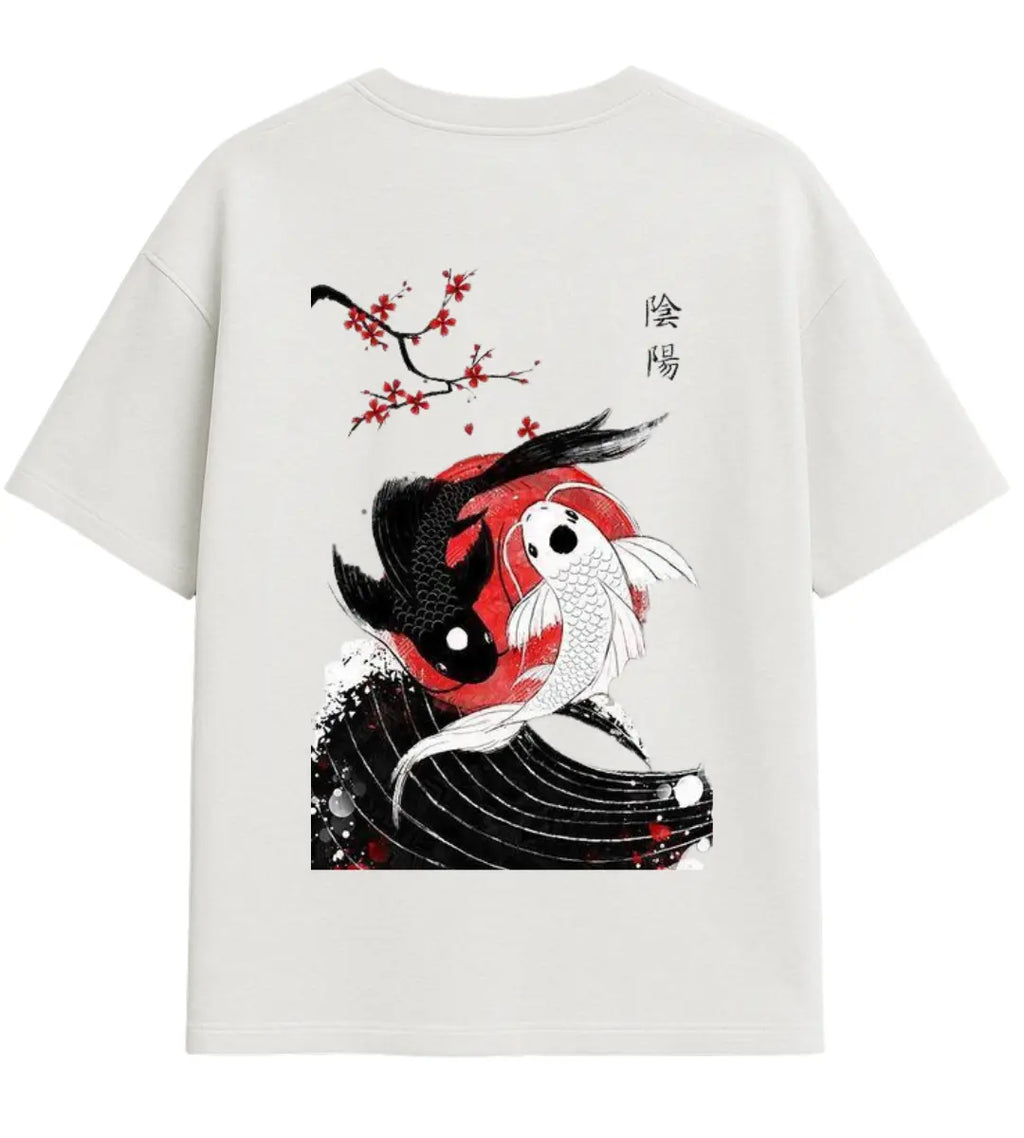 Blossom Yin Yang  Oversize T-Shirt Lorinfo