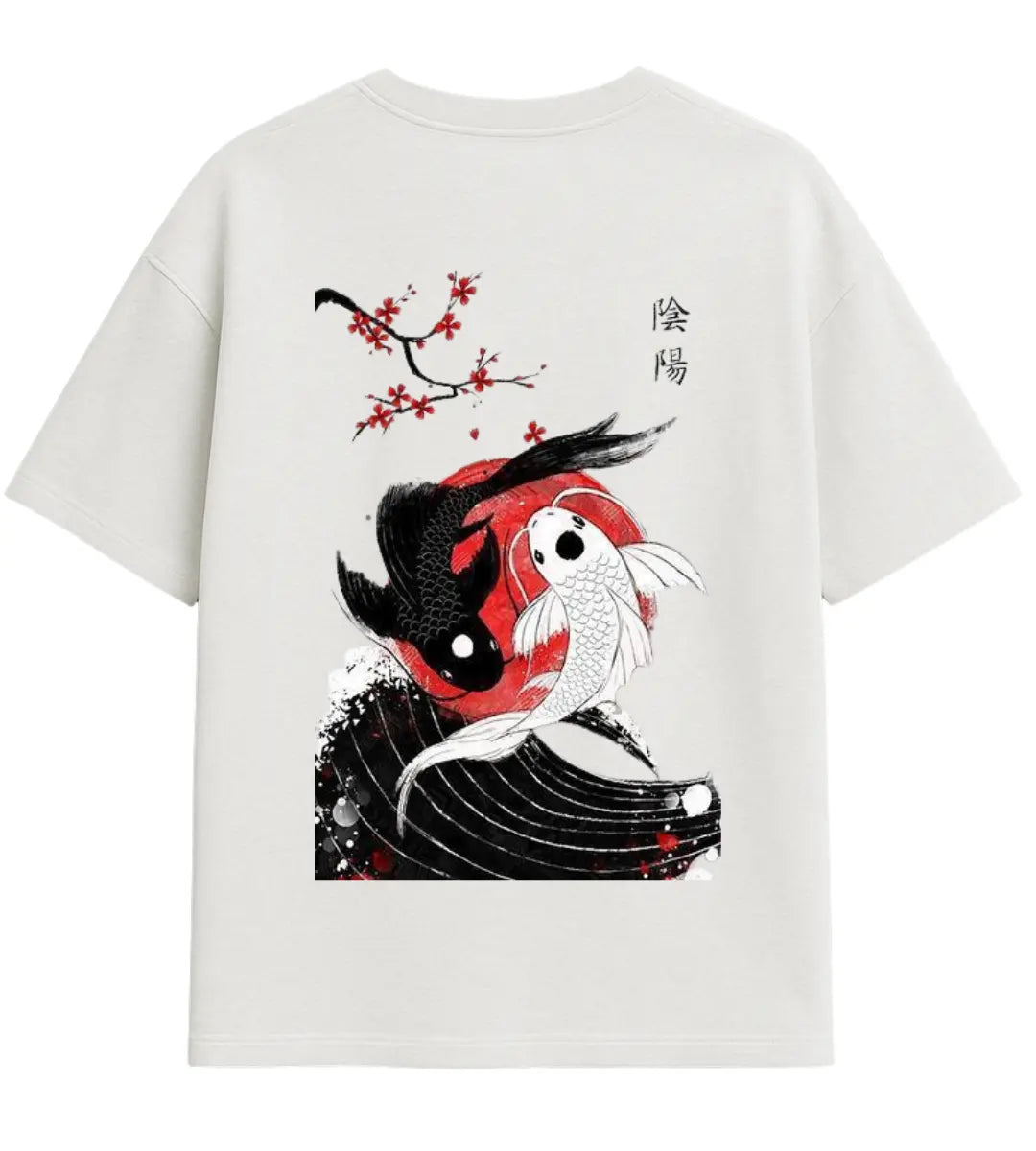 Blossom Yin Yang  Oversize T-Shirt Lorinfo