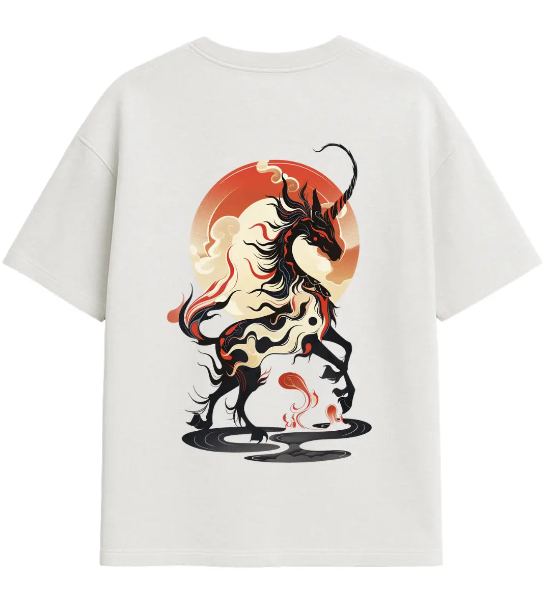 Blazing Kirin Oversize T-Shirt Lorinfo