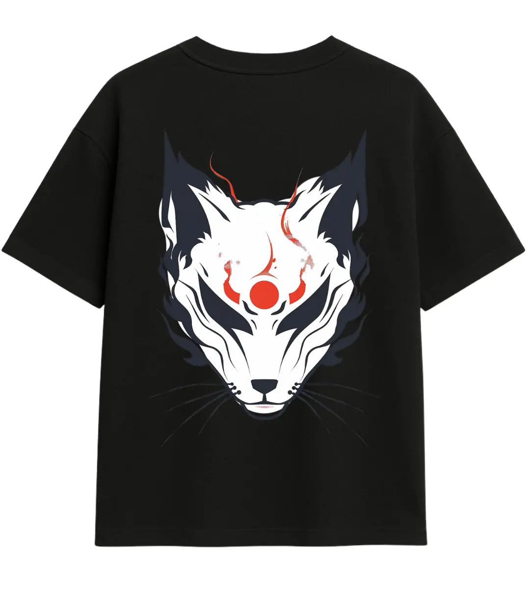 Shadow Moon Kitsune Oversize T-Shirt Lorinfo