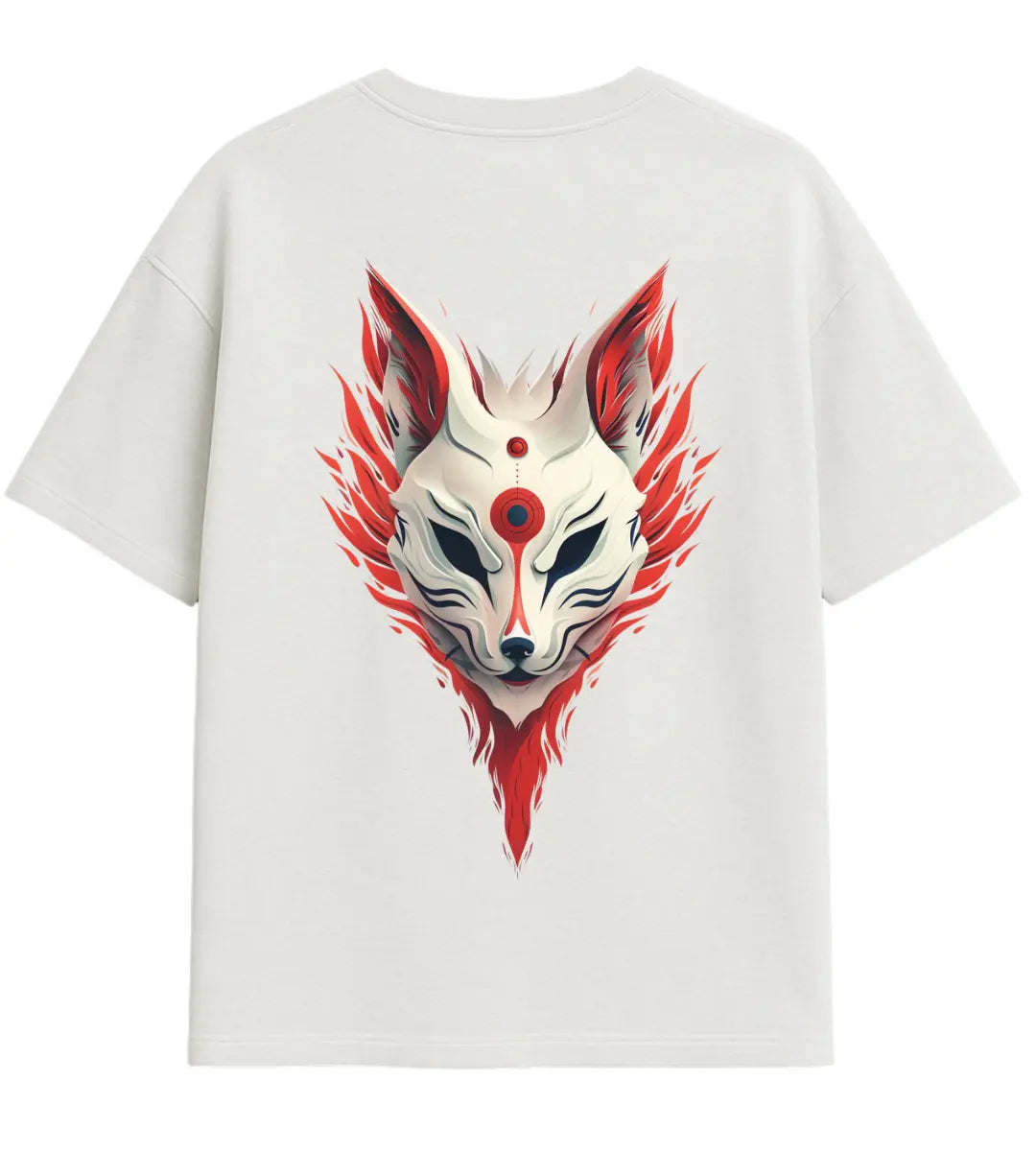 Infernal Kitsune Spirit Oversize T-Shirt Lorinfo
