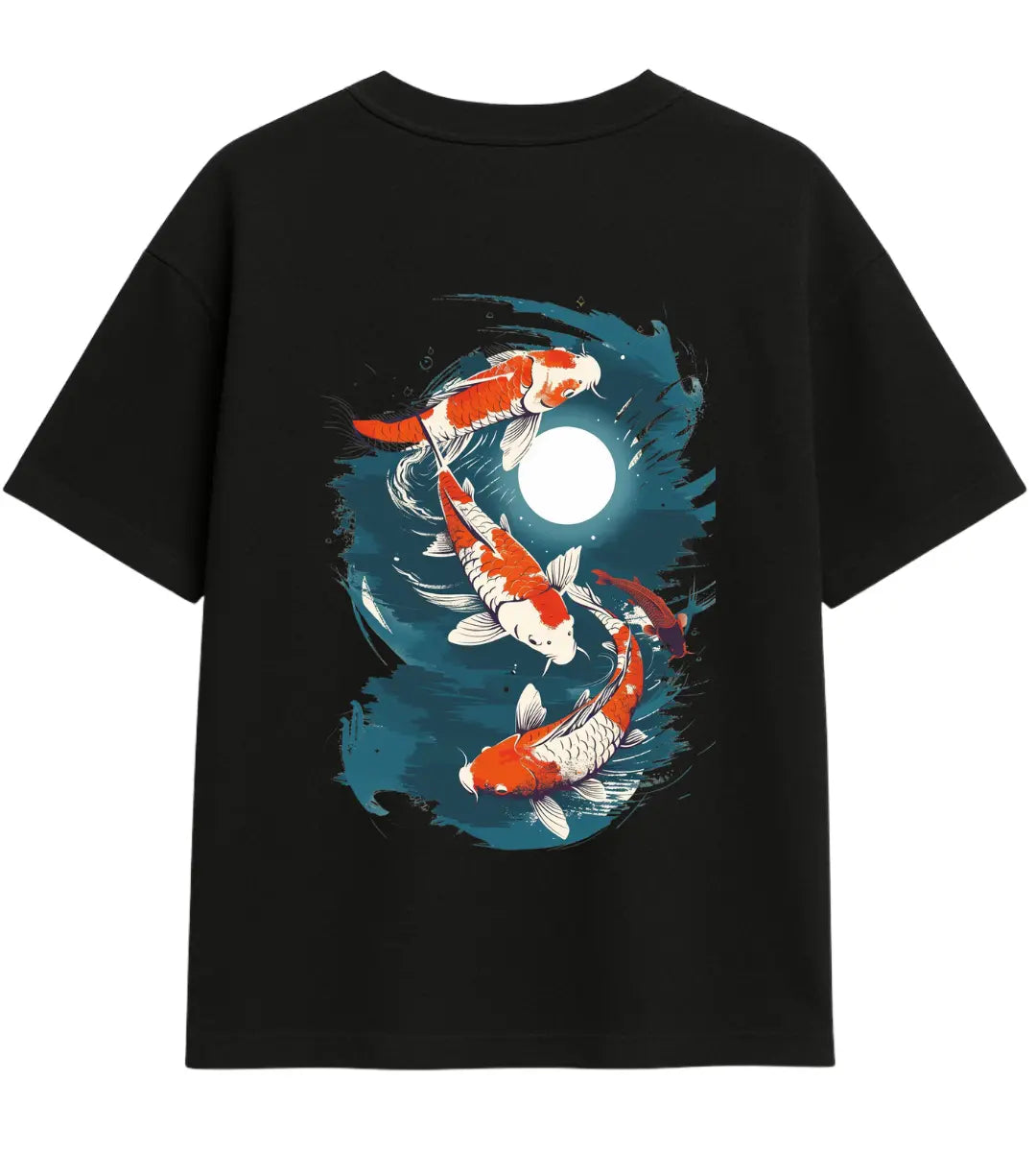 Koi Moon Flow Oversize T-Shirt Lorinfo