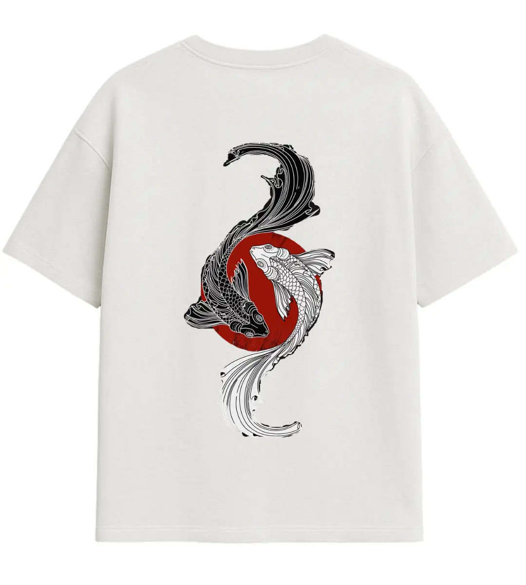 Yin Yang Moon Oversize T-Shirt Lorinfo