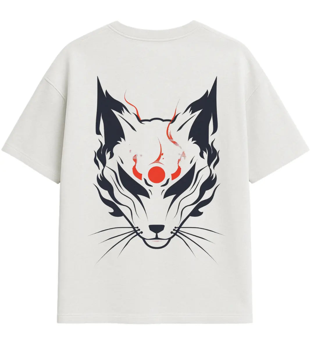 Shadow Moon Kitsune Oversize T-Shirt Lorinfo