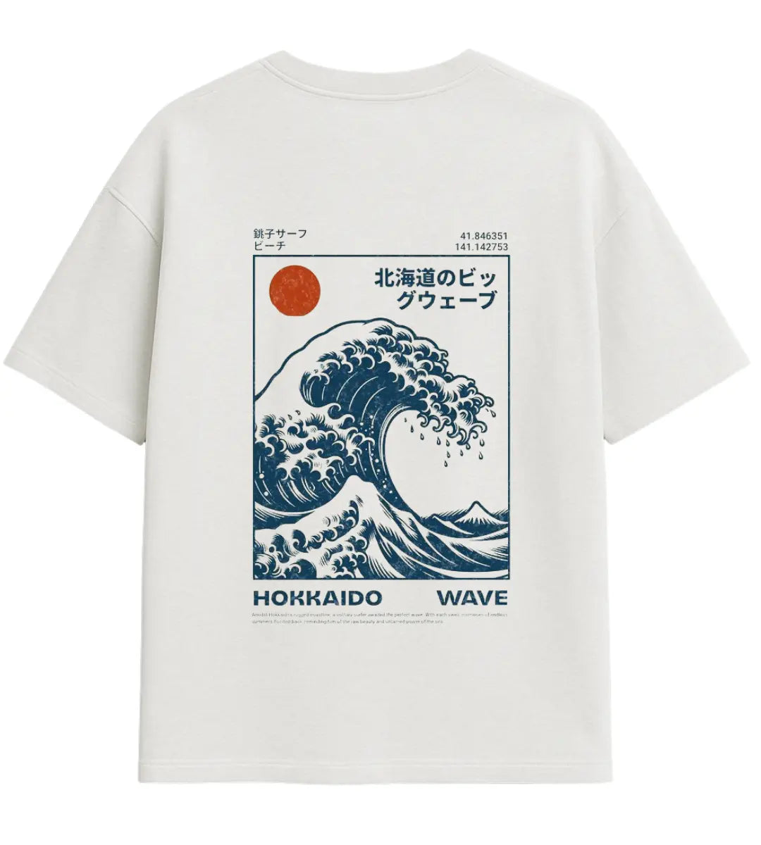 Hokkaido Wave Oversize T-Shirt Lorinfo