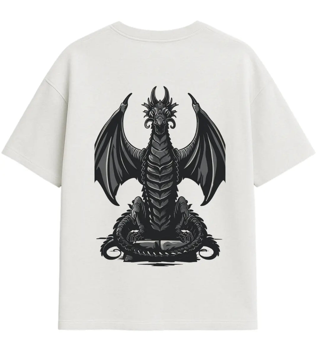 Dark Guardian Dragon Oversize T-Shirt Lorinfo