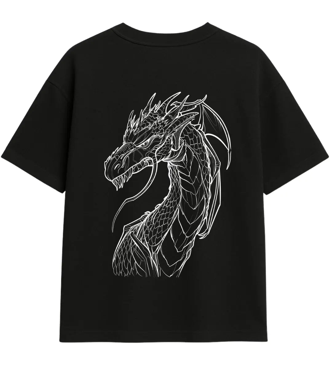 Ancient Scales Dragon Oversize T-Shirt Lorinfo