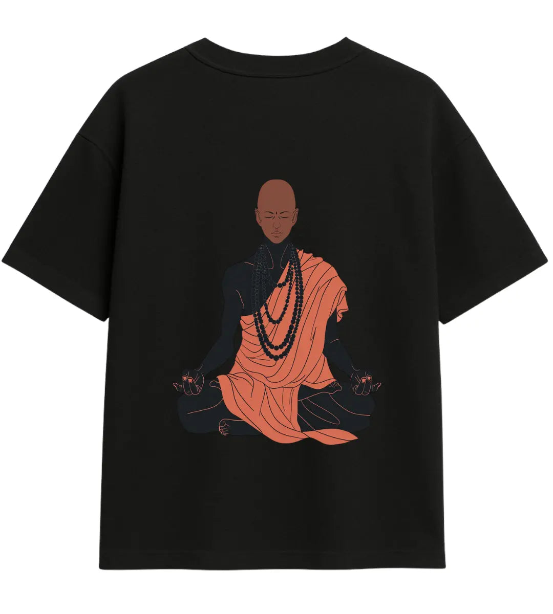 Zen Flame Monk Oversize T-Shirt Lorinfo