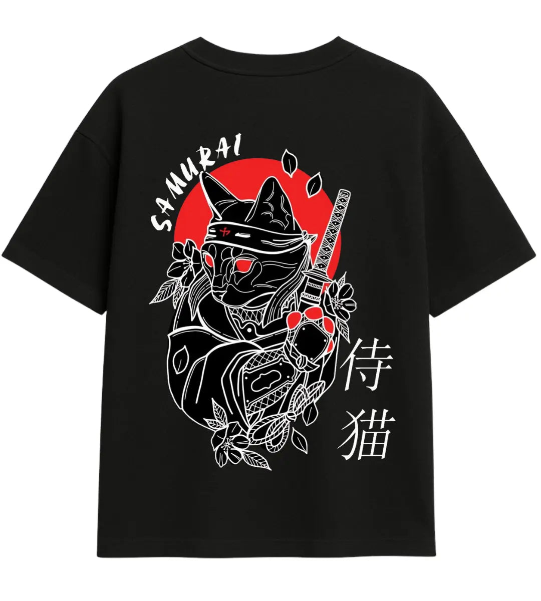 Samurai Cat Noir Oversize T-Shirt Lorinfo