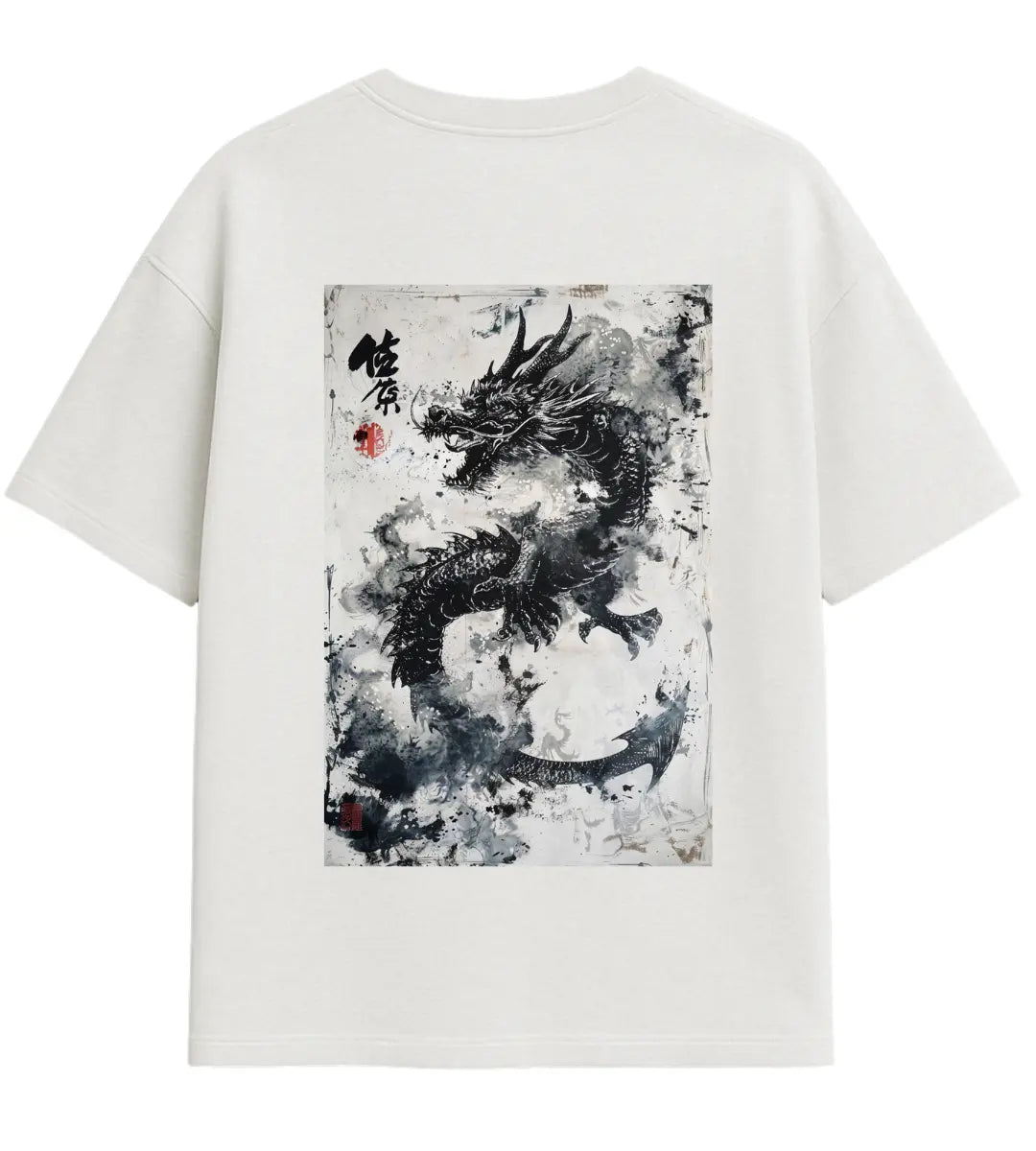 Ink Dragon Oversize T-Shirt Lorinfo