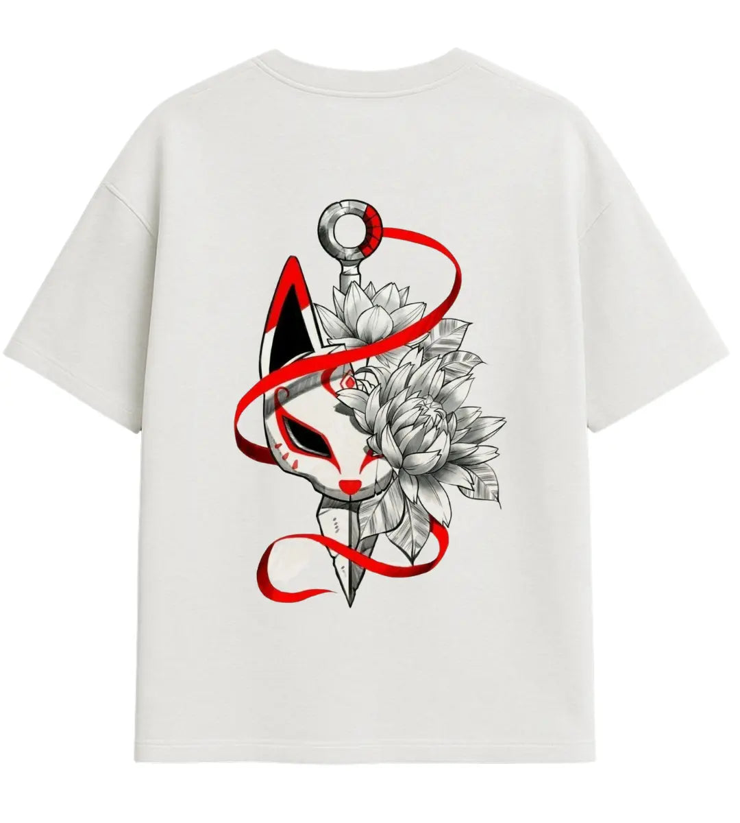 Kitsune’nin Çiçeği Oversize T-Shirt Lorinfo