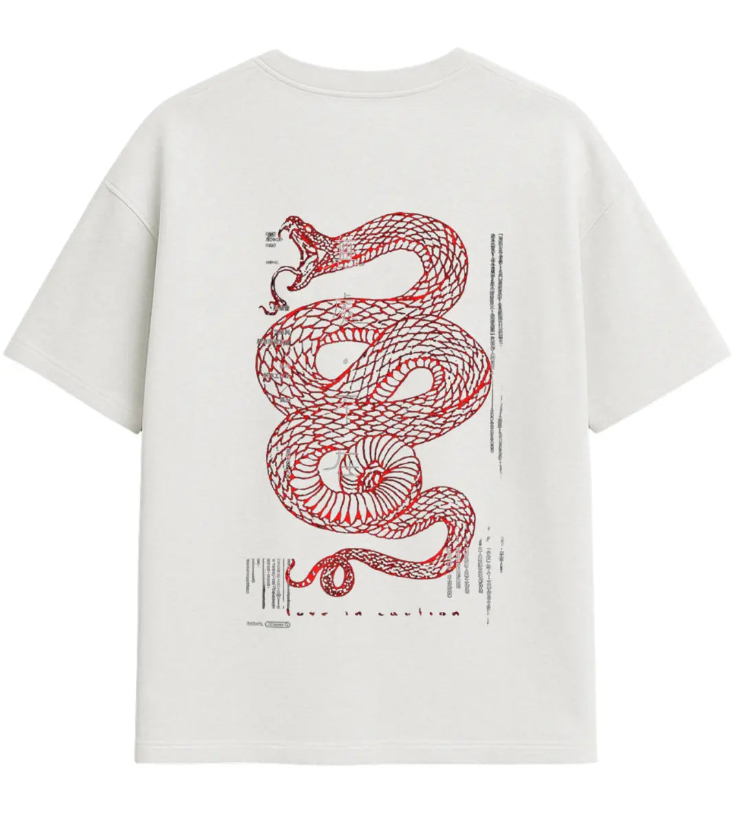 Scarlet Serpent Oversize T-Shirt Lorinfo