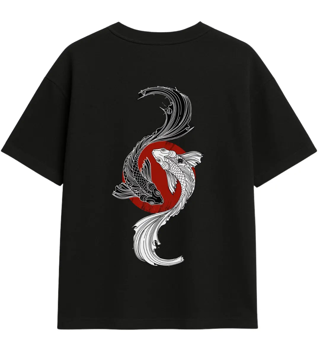 Yin Yang Moon Oversize T-Shirt Lorinfo