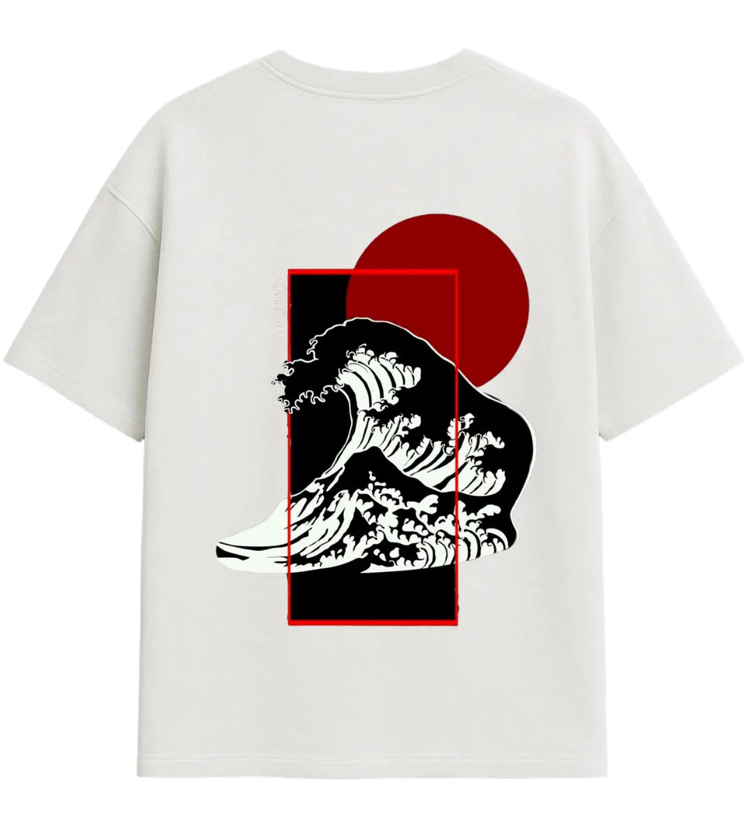 Crimson Wave Oversize T-Shirt Lorinfo