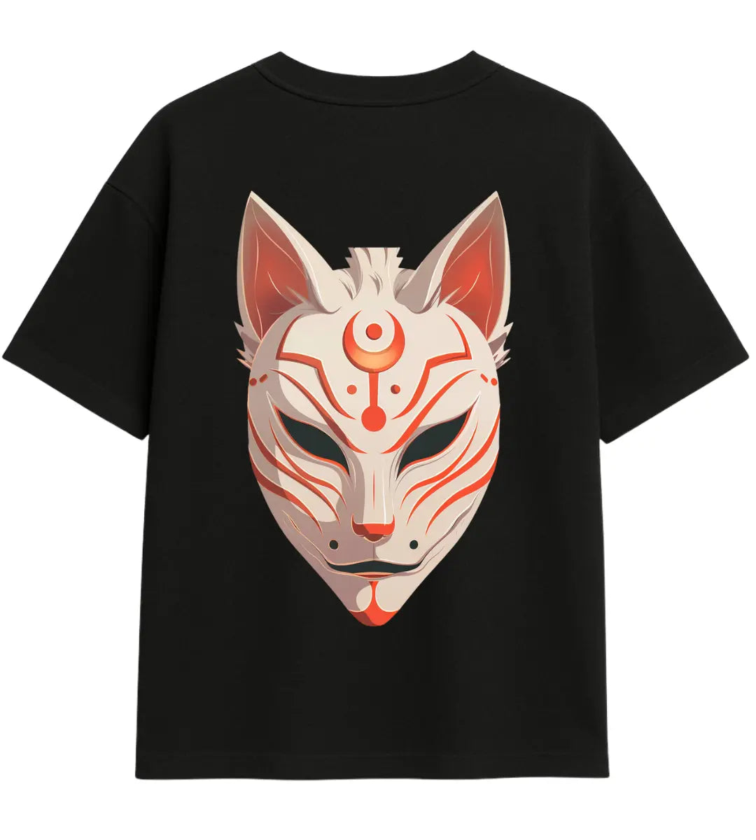 Divine Kitsune Mask Oversize T-Shirt Lorinfo