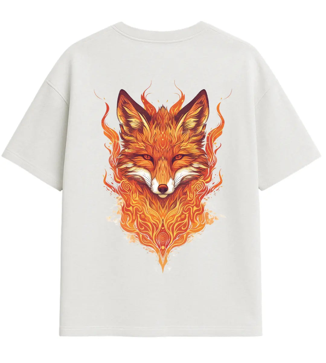 Flame Fox Oversize T-Shirt Lorinfo