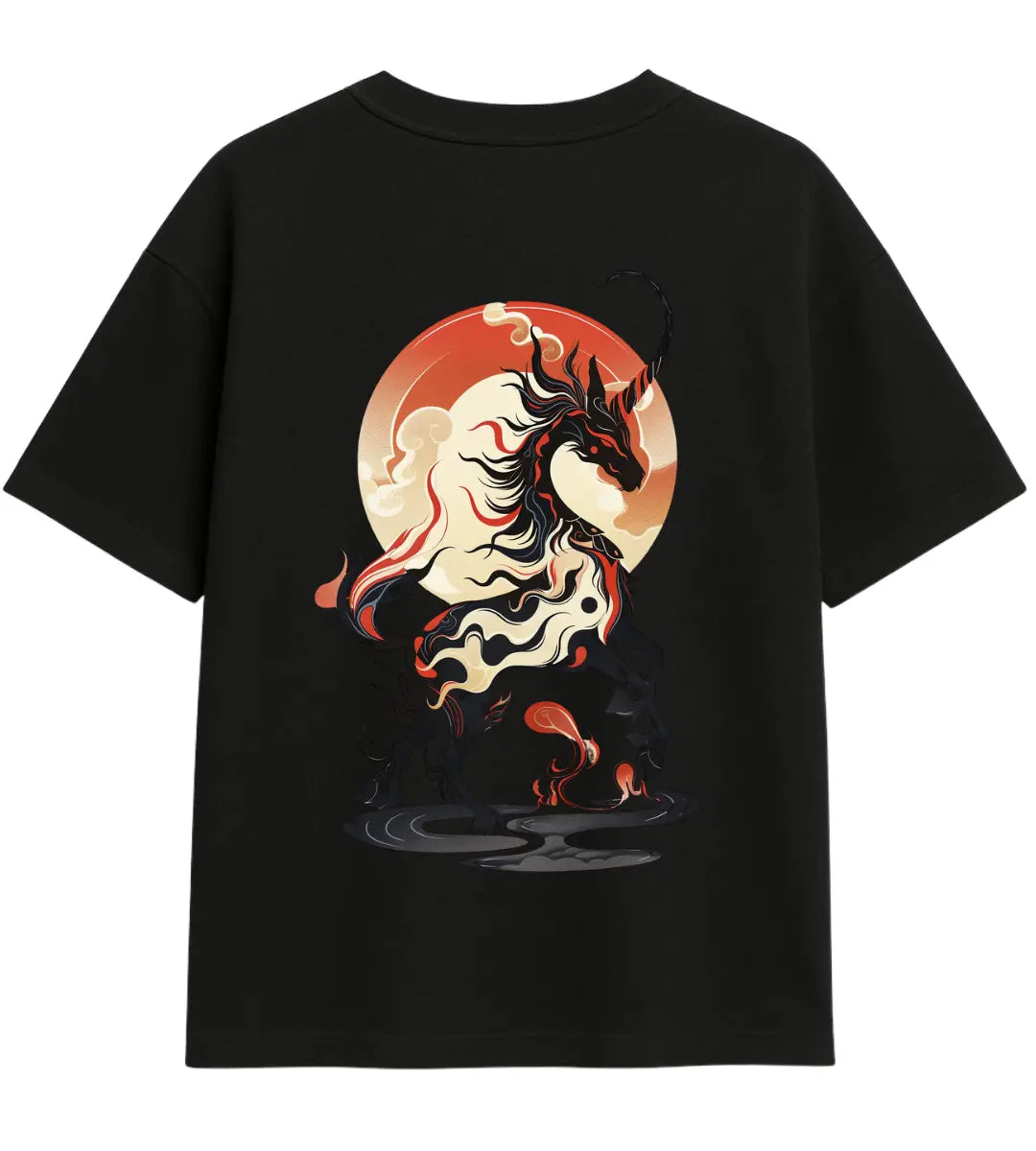 Blazing Kirin Oversize T-Shirt Lorinfo
