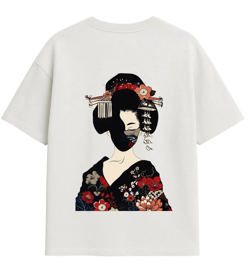 Crimson Geisha Oversize T-Shirt Lorinfo