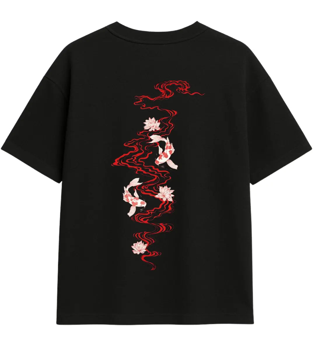 Koi Stream Oversize T-Shirt Lorinfo