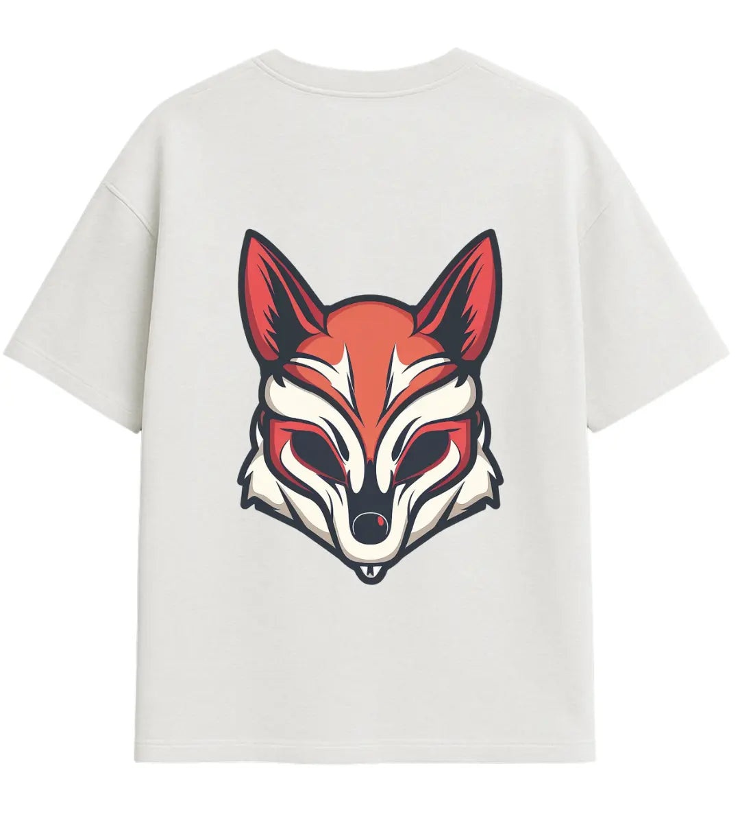 Gizemli Tilki Maskesi Oversize T-Shirt Lorinfo