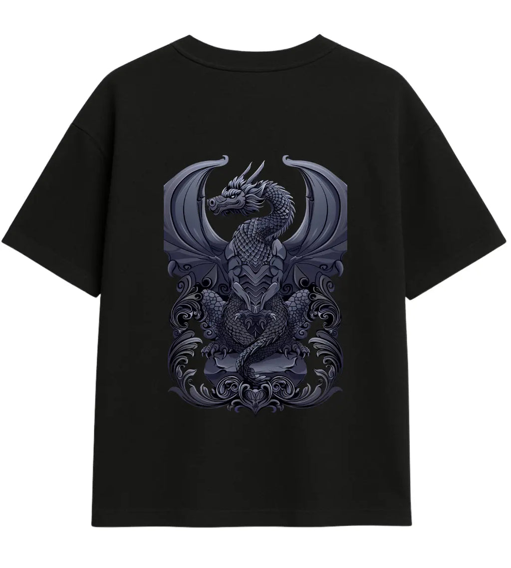 Royal Crest Dragon Oversize T-Shirt Lorinfo