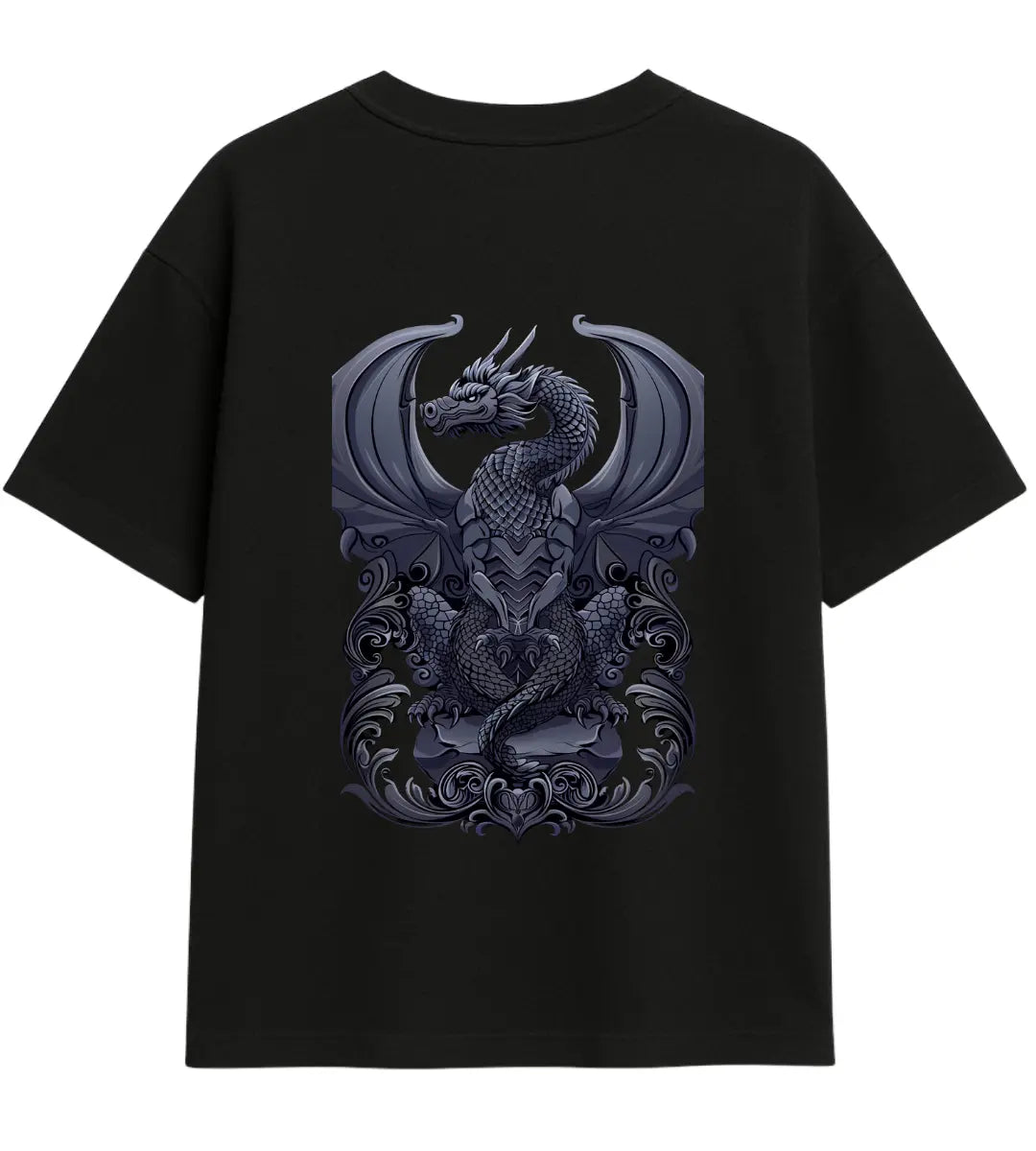 Royal Crest Dragon Oversize T-Shirt Lorinfo