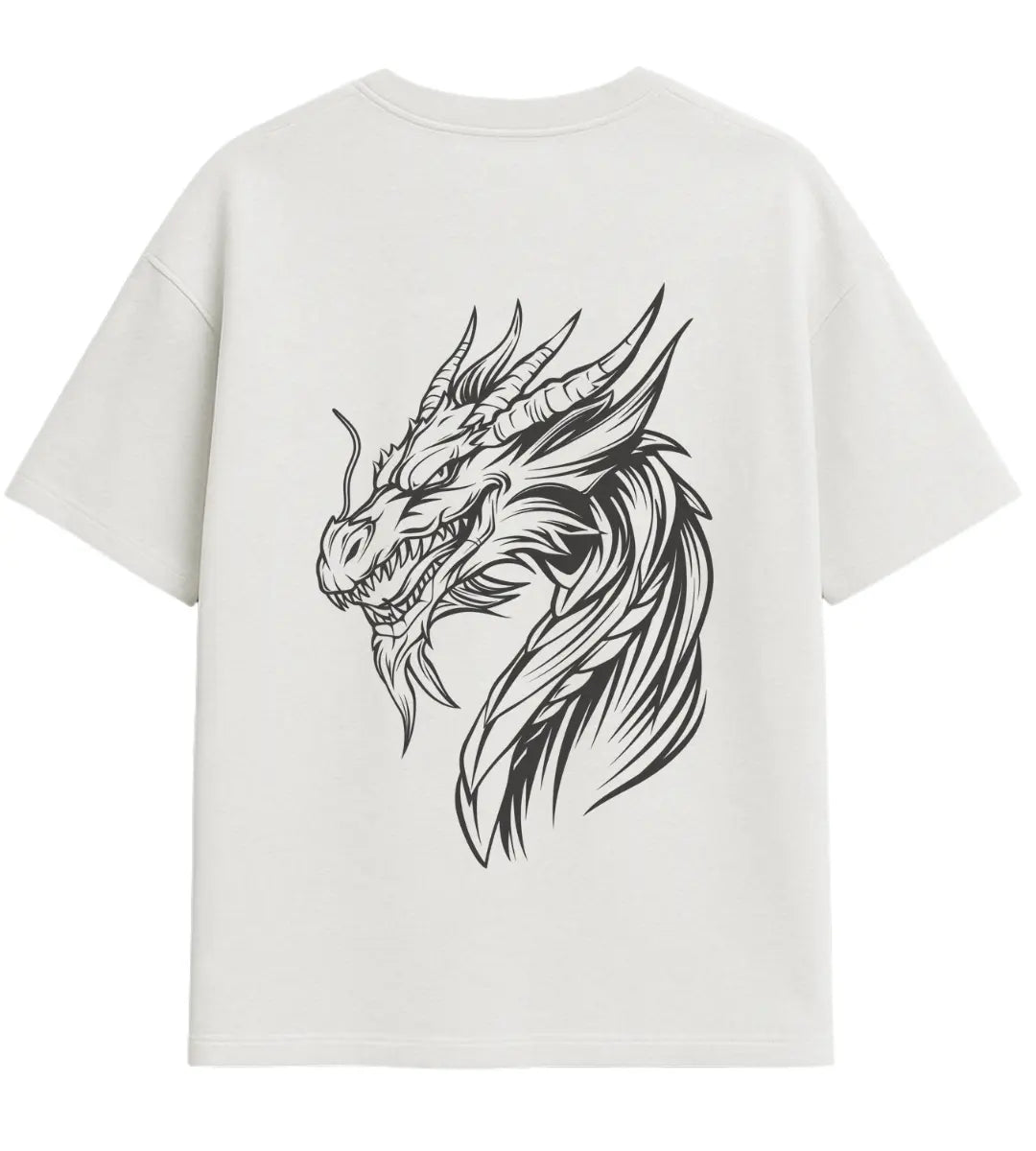 Steel Horn Dragon Oversize T-Shirt Lorinfo