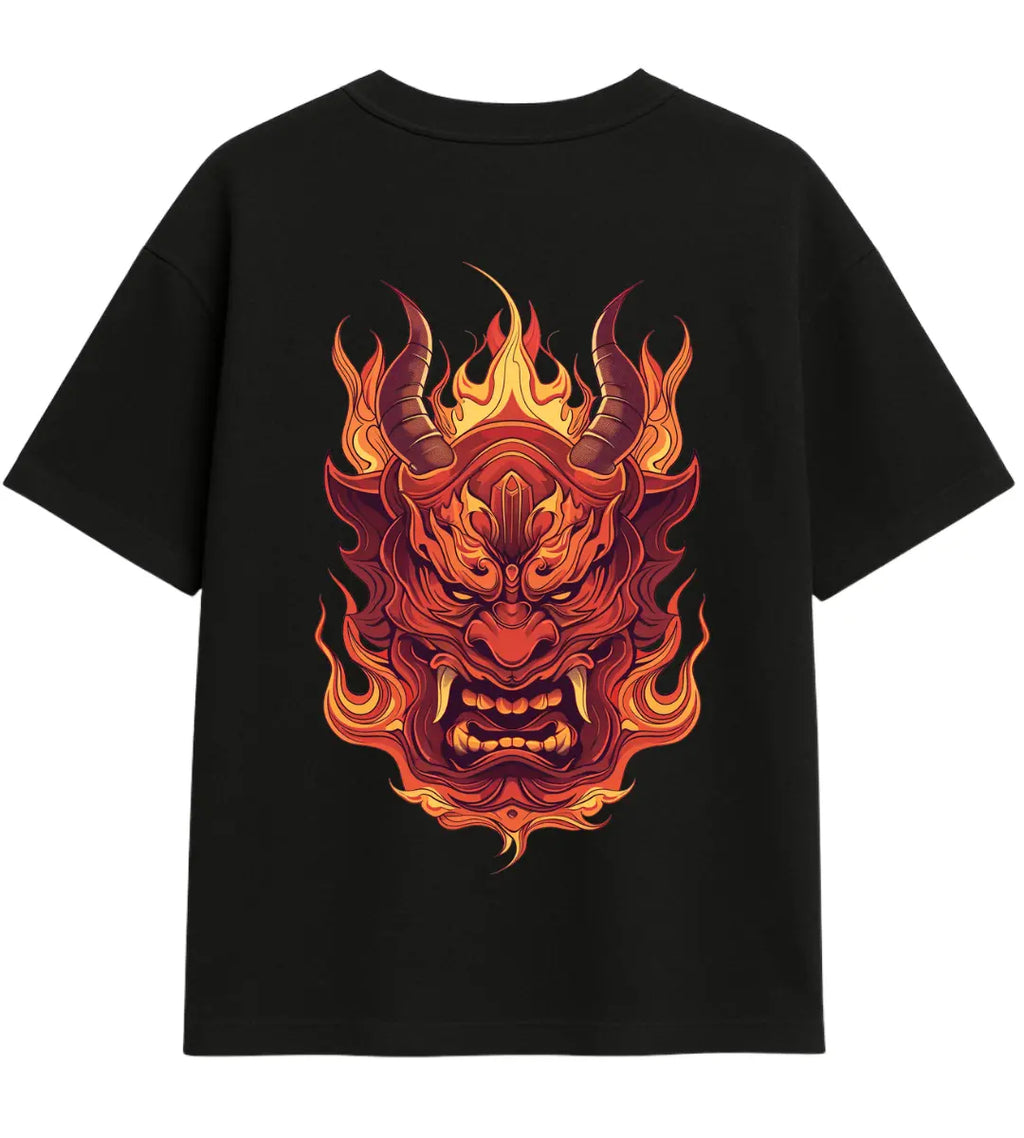 Demonic Blaze Oversize T-Shirt Lorinfo