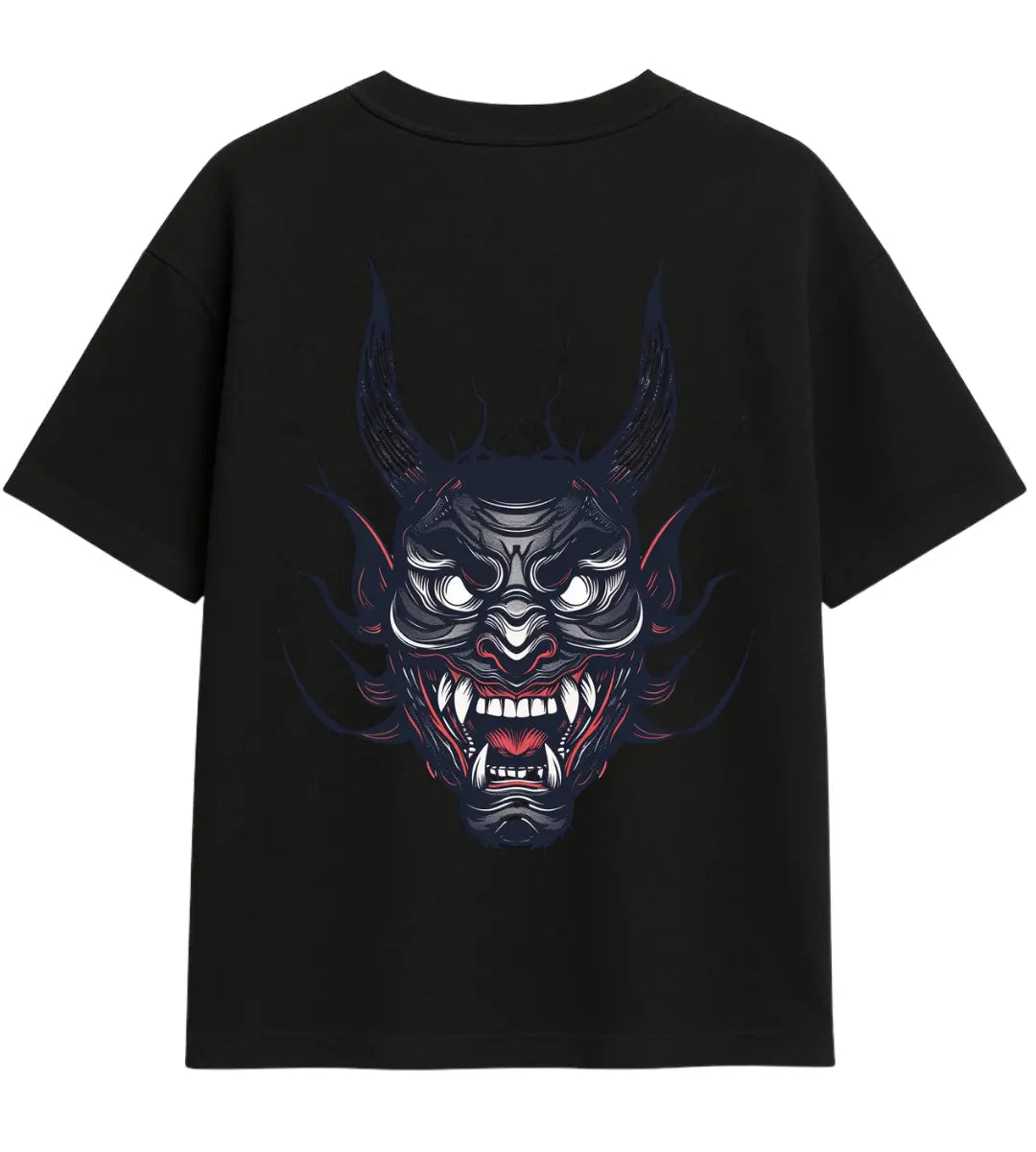 Shadow Oni Mask Oversize T-Shirt Lorinfo