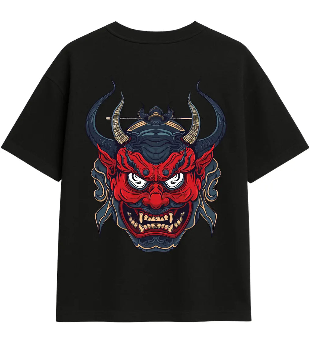 Red Oni Rage Oversize T-Shirt Lorinfo