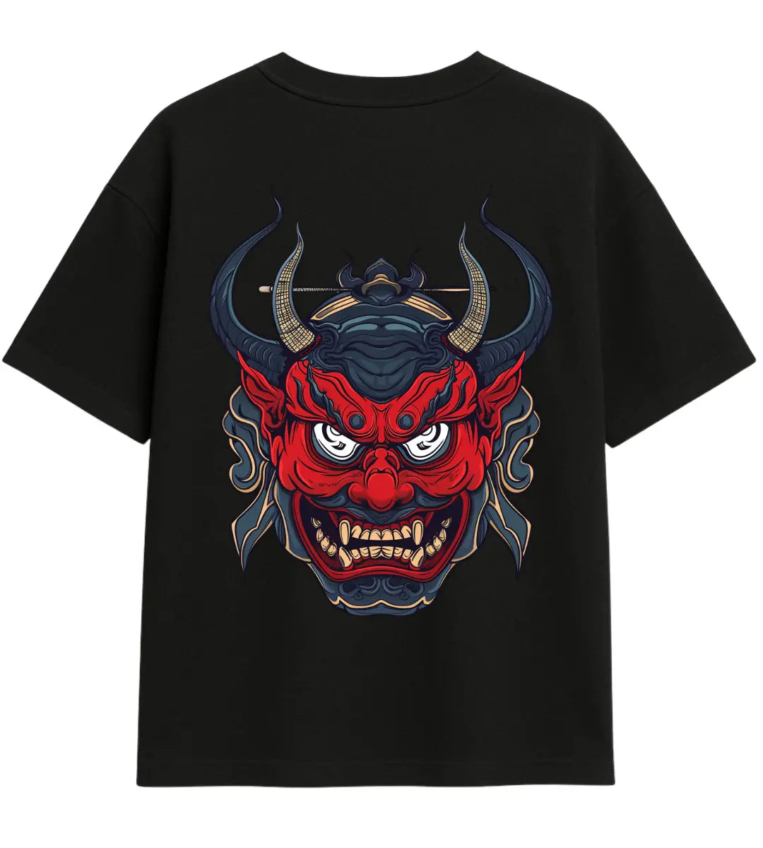 Red Oni Rage Oversize T-Shirt Lorinfo