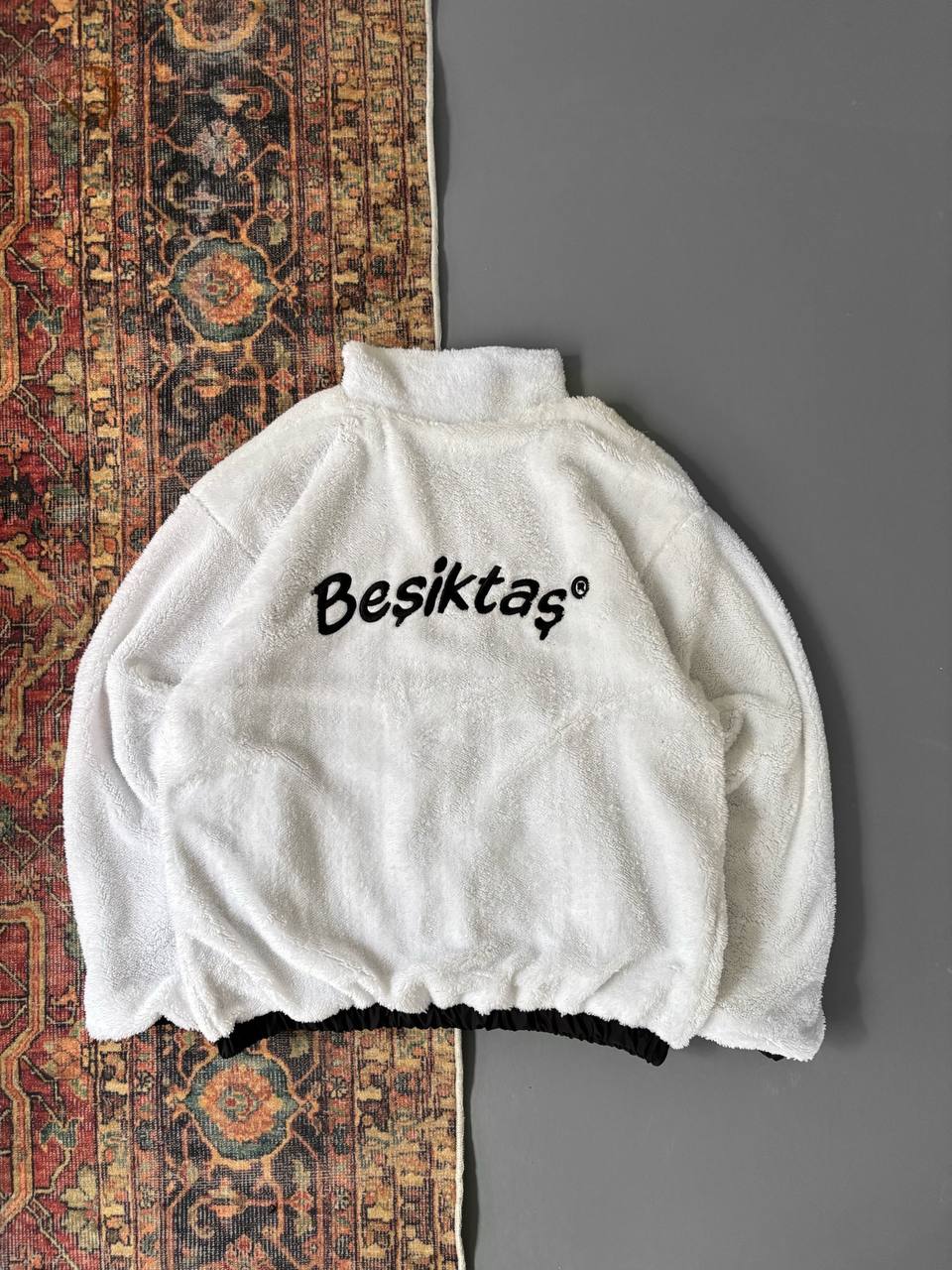 Taraftar Nostalji Çift Taraflı Ceket Siyah Beyaz 2