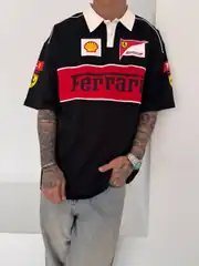 Ferrari Polo Yaka Oversize T-shirt 6