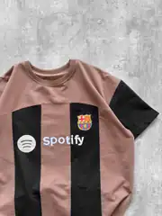 Sptfy Barça Kahverengi Siyah Oversize T-shirt 2