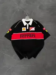 Ferrari Polo Yaka Oversize T-shirt 1