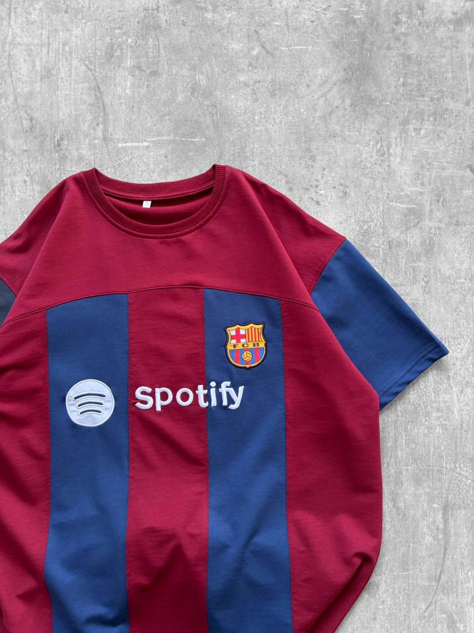 Sptfy Barça Bordo Mavi Oversize T-shirt 2