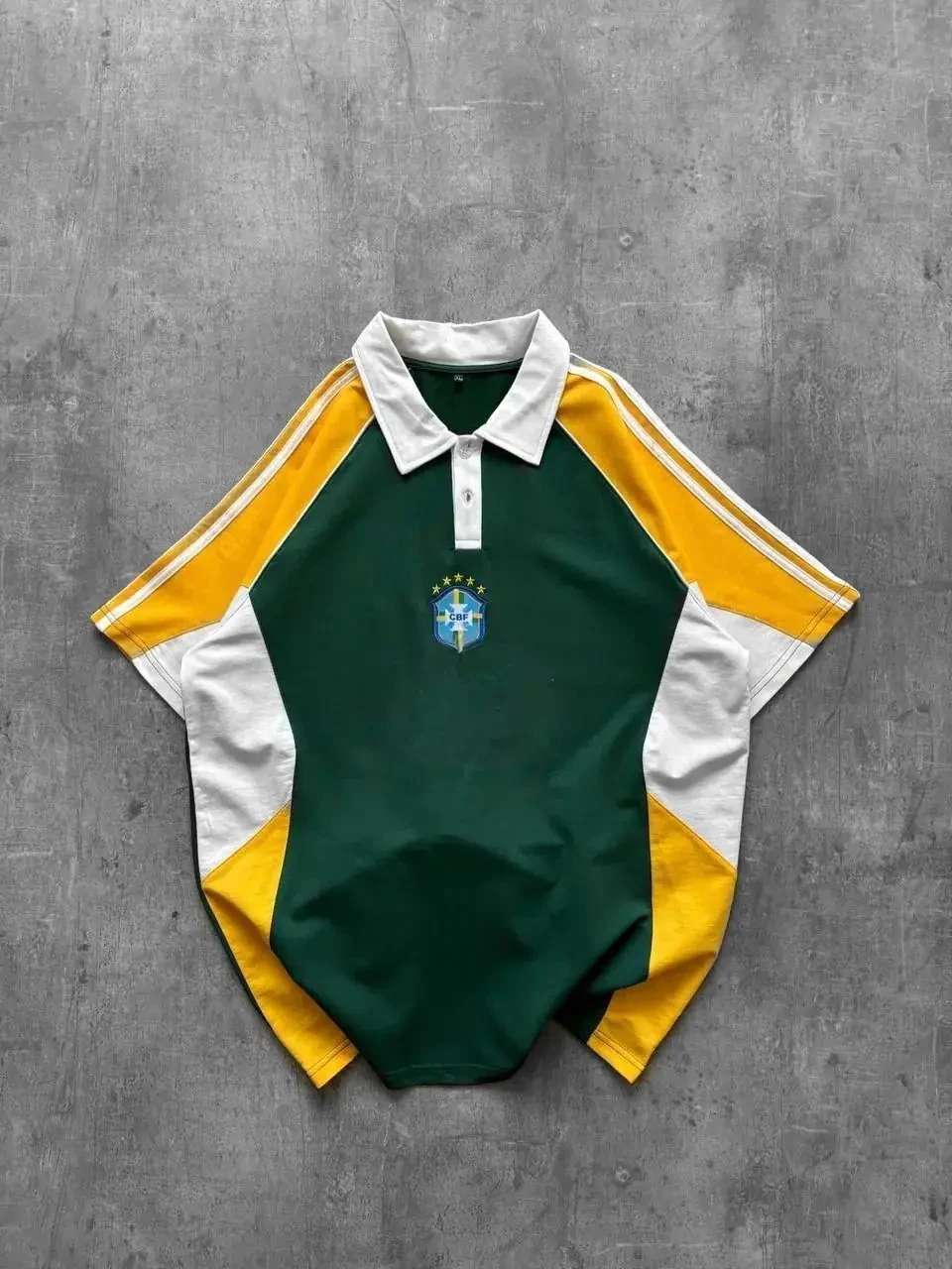 Üç Renk Bloklu Polo Yaka T-shirt 2