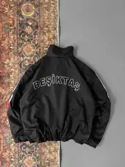 Taraftar Nostalji Çift Taraflı Ceket Siyah Beyaz 4