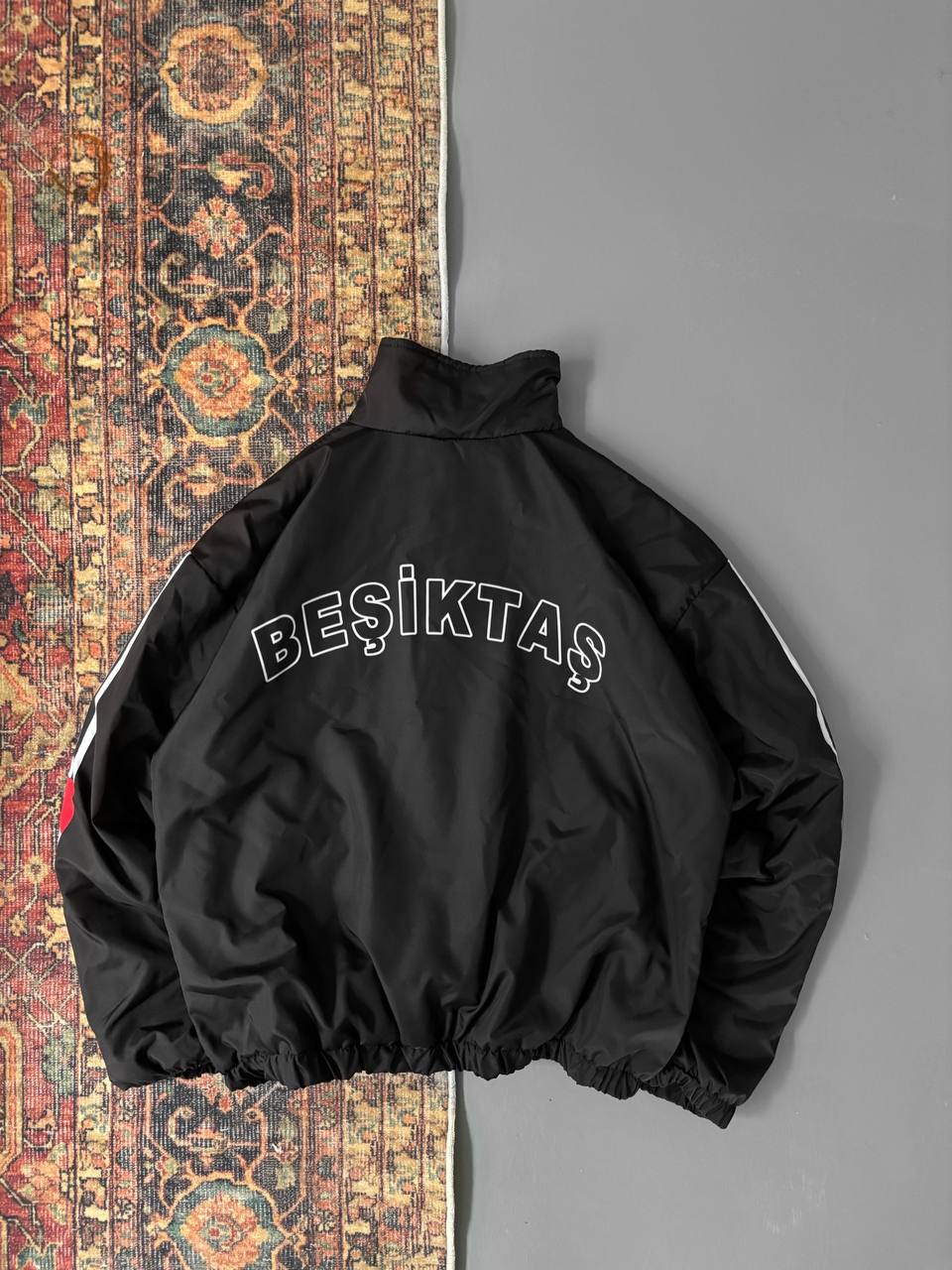 Taraftar Nostalji Çift Taraflı Ceket Siyah Beyaz 4
