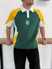 Üç Renk Bloklu Polo Yaka T-shirt 3