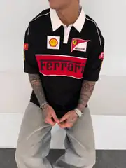 Ferrari Polo Yaka Oversize T-shirt 4