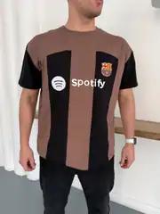 Sptfy Barça Kahverengi Siyah Oversize T-shirt 6