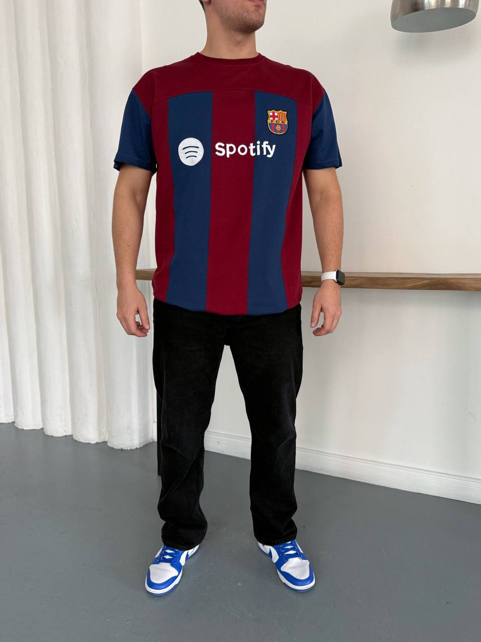 Sptfy Barça Bordo Mavi Oversize T-shirt 4