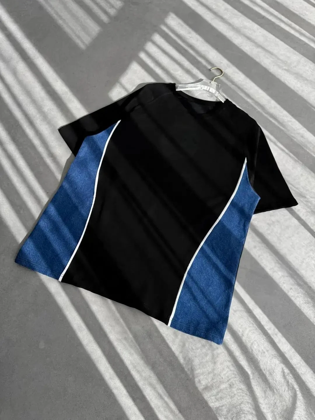 Jean Detaylı Oversize T-shirt 3