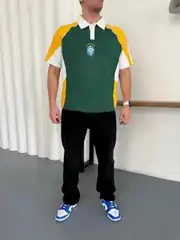 Üç Renk Bloklu Polo Yaka T-shirt 5