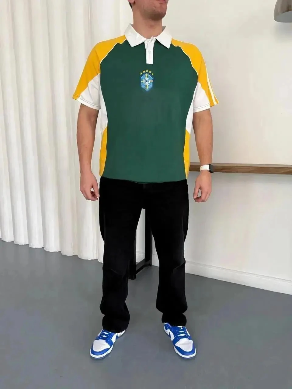 Üç Renk Bloklu Polo Yaka T-shirt 5
