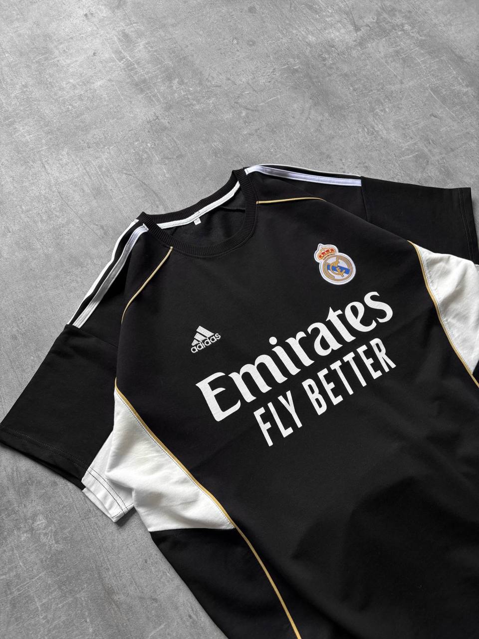 Adds Real Madrd Oversize T-shirt - Siyah/Beyaz
