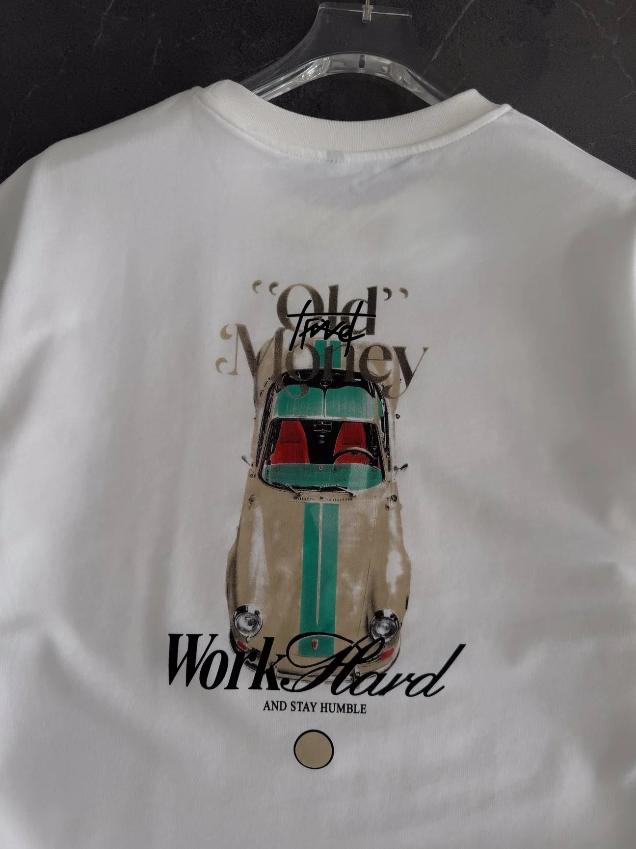 Work Hard Oversize T-shirt - Beyaz