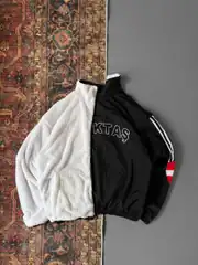 Taraftar Nostalji Çift Taraflı Ceket Siyah Beyaz 1