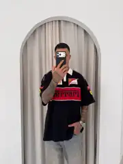 Ferrari Polo Yaka Oversize T-shirt 5